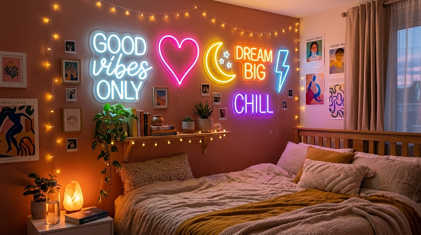 15 Neon Sign Ideas for Bedrooms | Aesthetic & Custom LED Signs UK